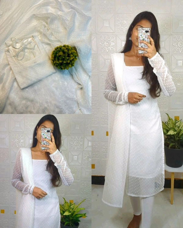 Trendy kurti with with dupatta set